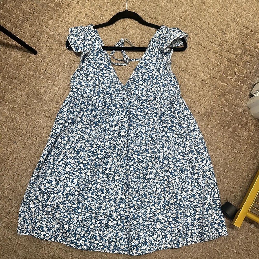 Floral blue dress - worn once summer/spring dress